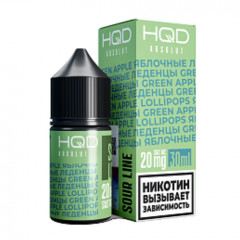 Жидкость HQD ABSOLUT SOUR LINE Sour green apple lollipops / Кислые яблочные леденцы